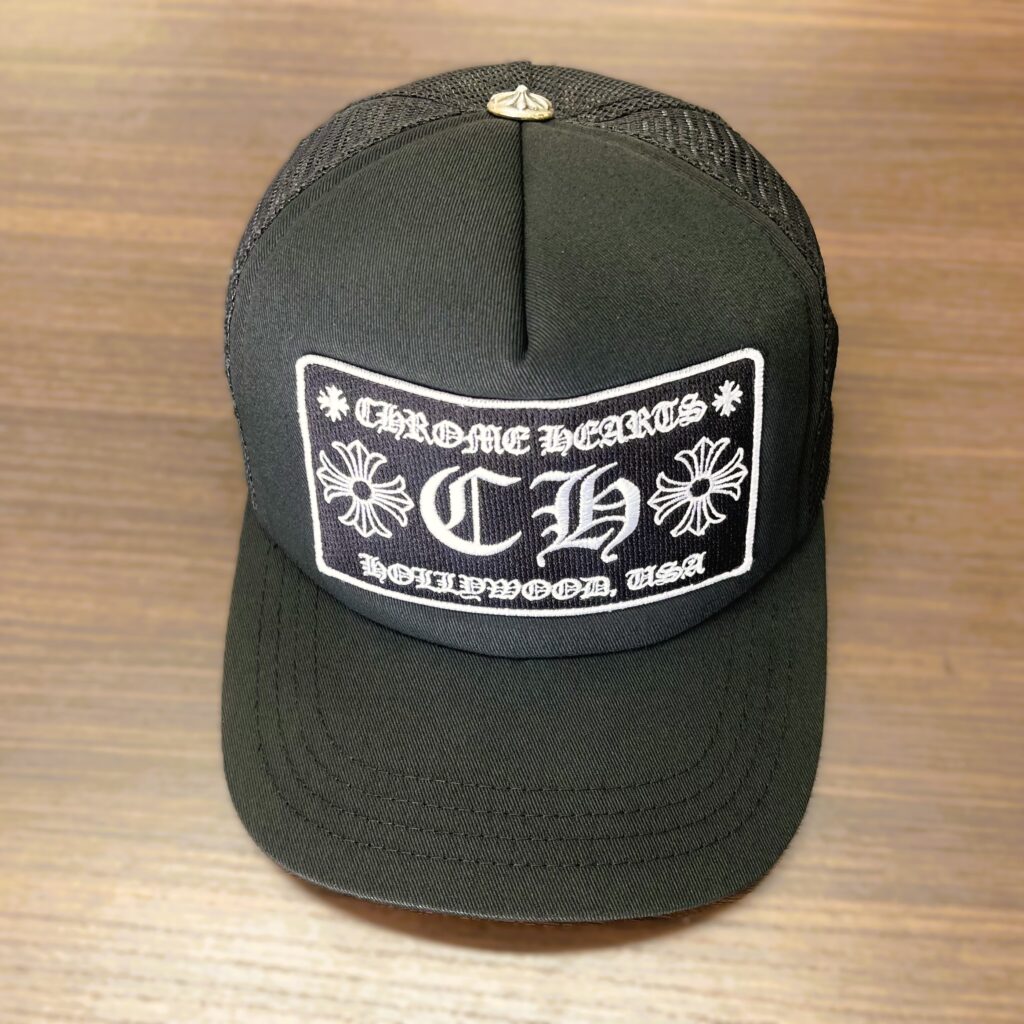 カラーリング補修で黒を復元したクロムハーツキャップ修理後の仕上がり