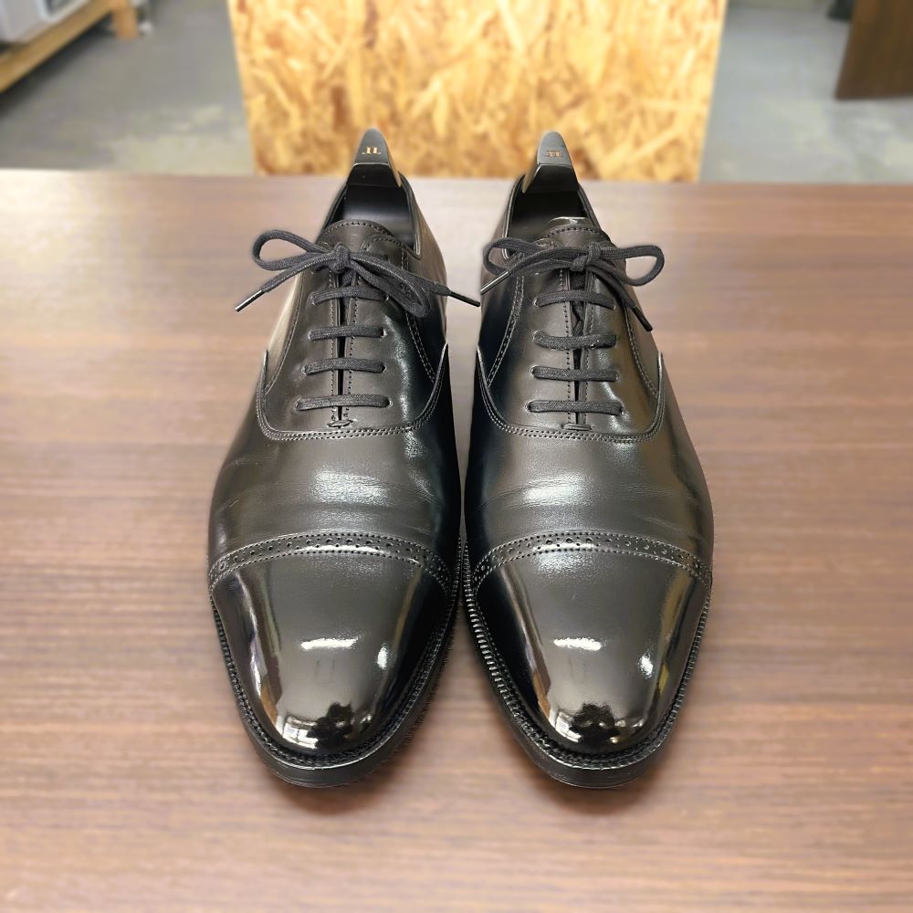 ジョンロブ フィリップ2 トゥスチール ハーフソール 鏡面磨き後