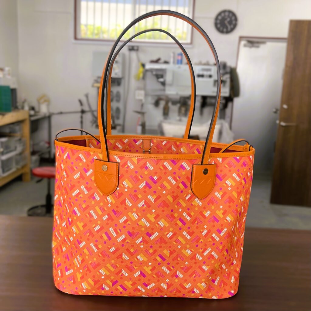 BALLY トートバッグ 持ち手バインダー紐交換修理