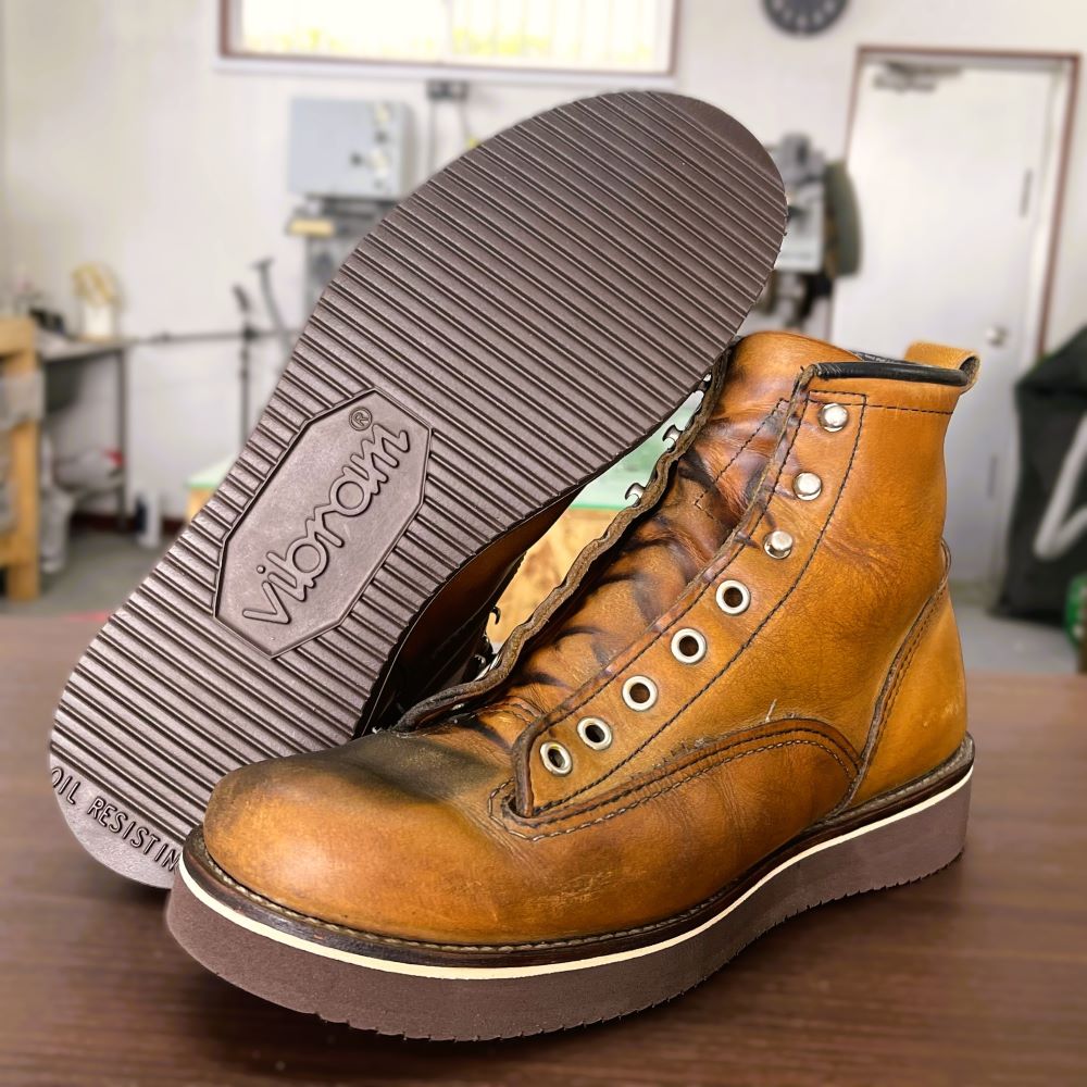 レッドウィング ラインマン Vibram2021 茶 オールソール交換