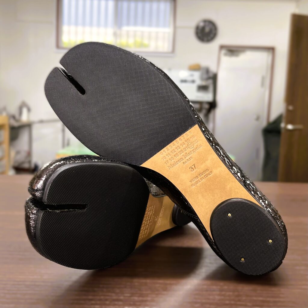 Maison Margiela 足袋バレエシューズ ハーフソール補強後
