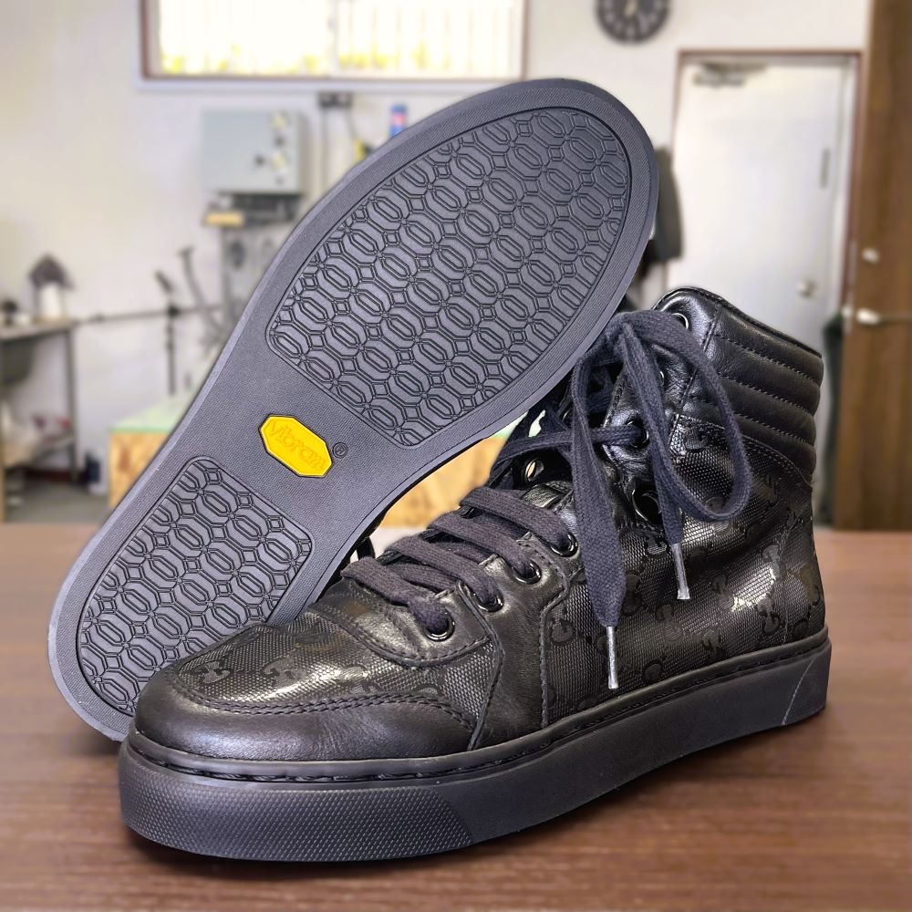 GUCCI GGインプリメ ハイカットスニーカー Vibram#705C オールソール修理