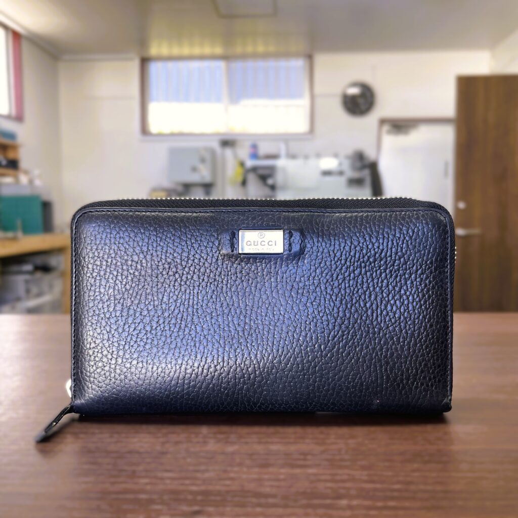 GUCCI財布のファスナー交換とカード入れほつれ修理